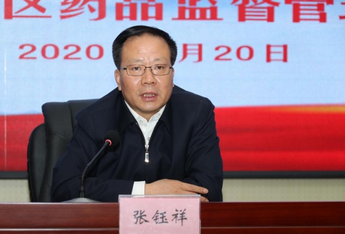 圖為張鈺祥在講話。（馬少賓 攝）