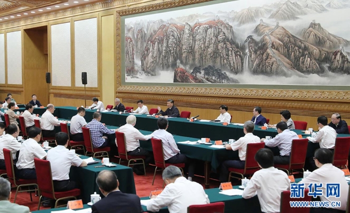 9月11日，中共中央總書記、國家主席、中央軍委主席習(xí)近平在京主持召開科學(xué)家座談會并發(fā)表重要講話。 新華社記者姚大偉 攝