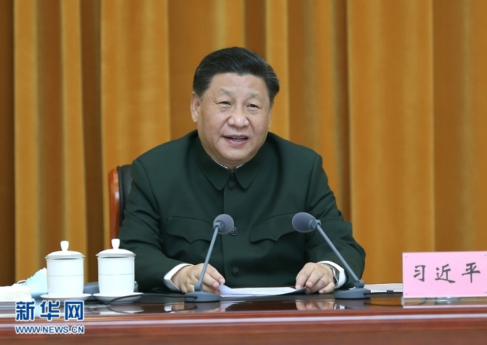 3月24日，中共中央總書記、國(guó)家主席、中央軍委主席習(xí)近平到武警第二機(jī)動(dòng)總隊(duì)視察。這是習(xí)近平發(fā)表重要講話?！⌒氯A社記者 李剛 攝