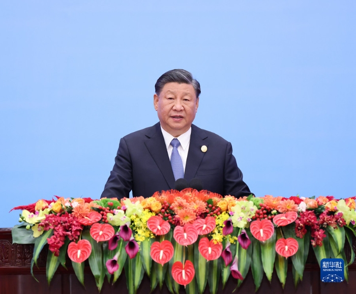 10月18日，國家主席習(xí)近平在北京人民大會(huì)堂出席第三屆“一帶一路”國際合作高峰論壇開幕式并發(fā)表主旨演講。新華社記者 王曄 攝