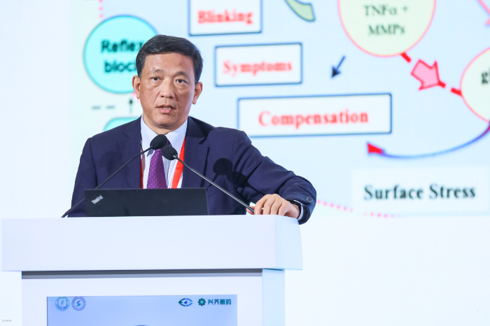 圖為劉祖國在第四屆守護全生命周期眼健康會上作專題發(fā)言。